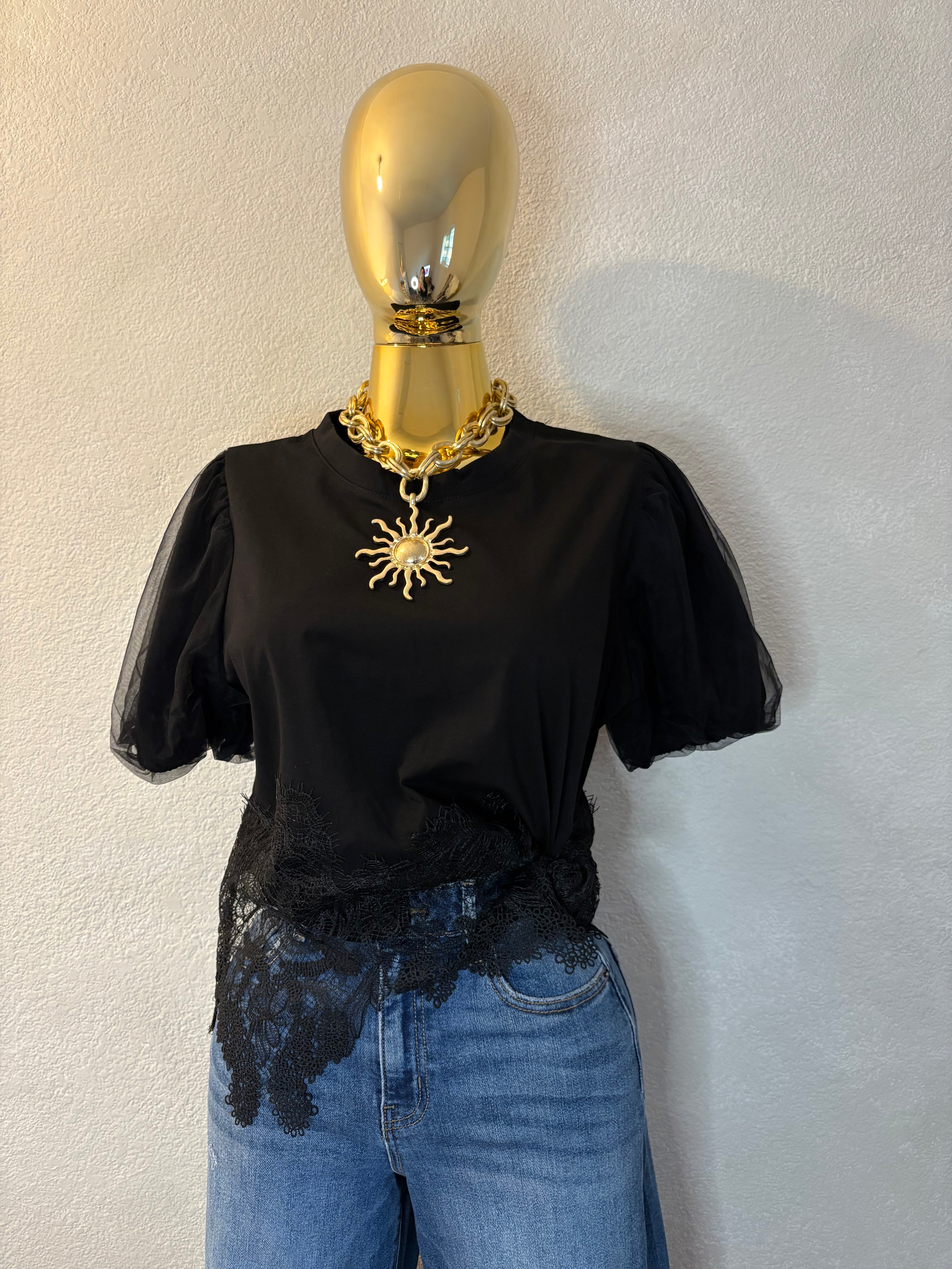 Celeste black top