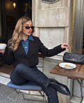 Denim Blazer Black