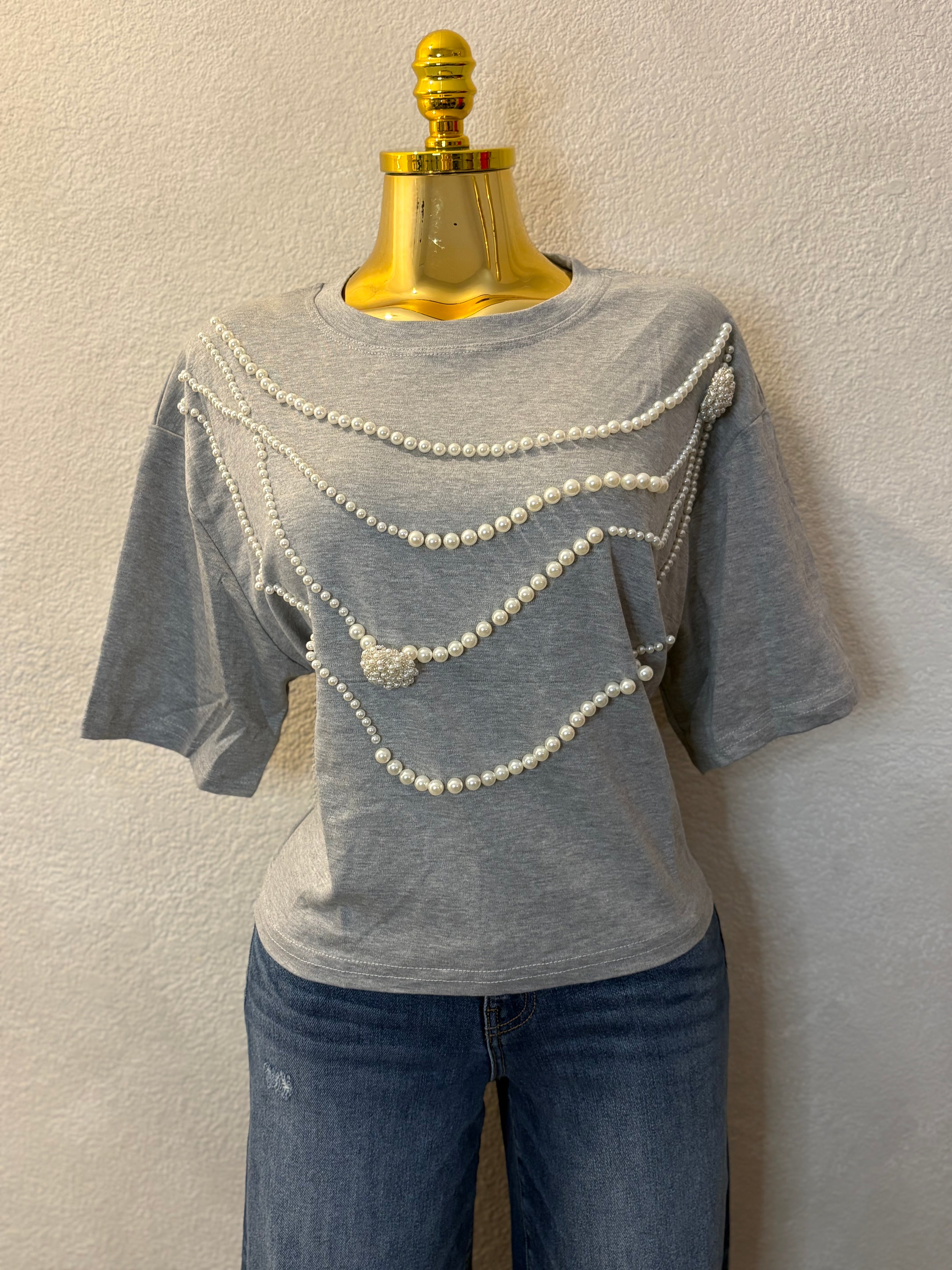 Perla Grey Top