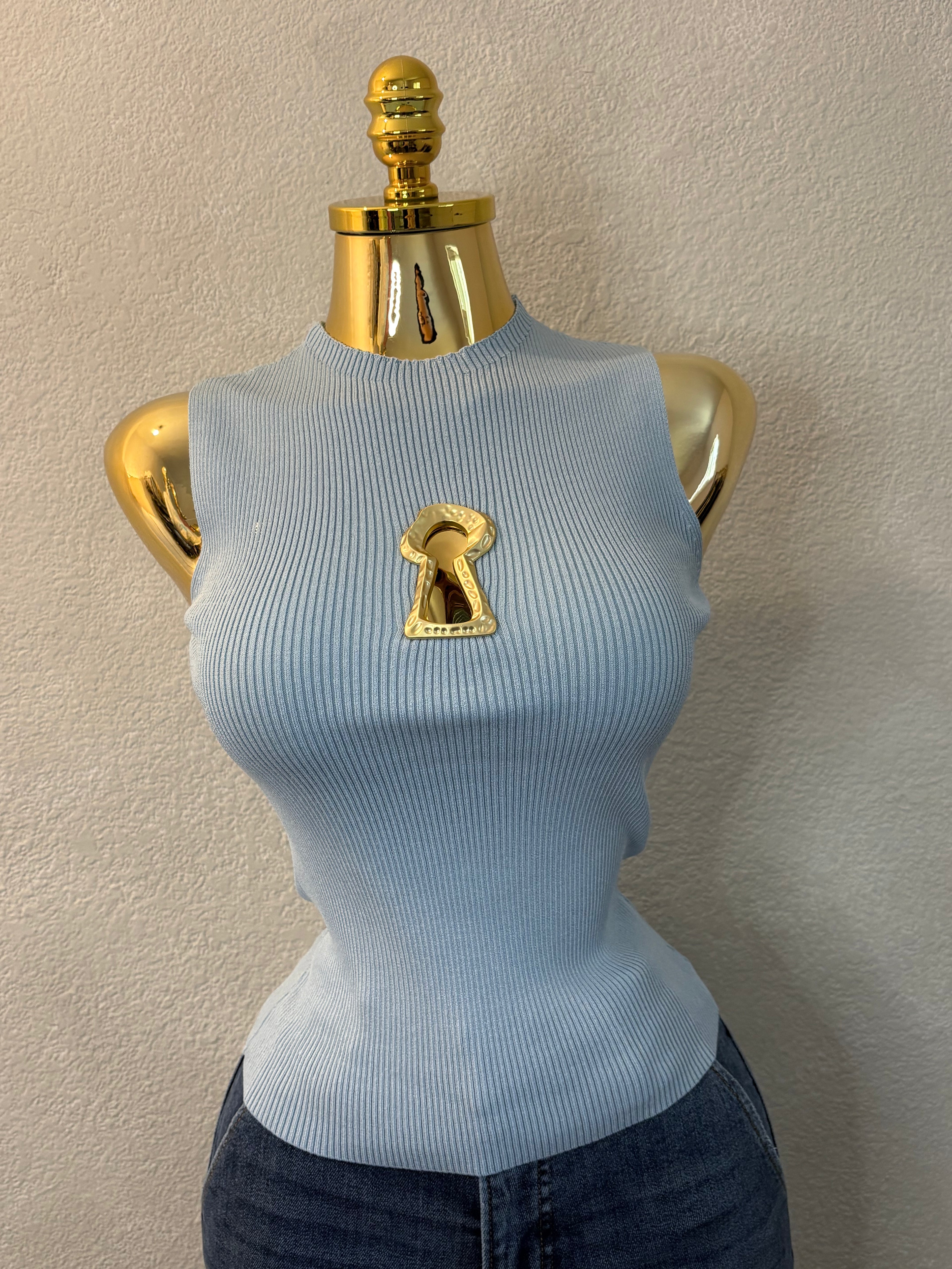 Knit Blue Top
