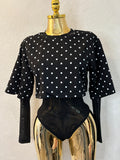 Polka Black Lace Bodysuit