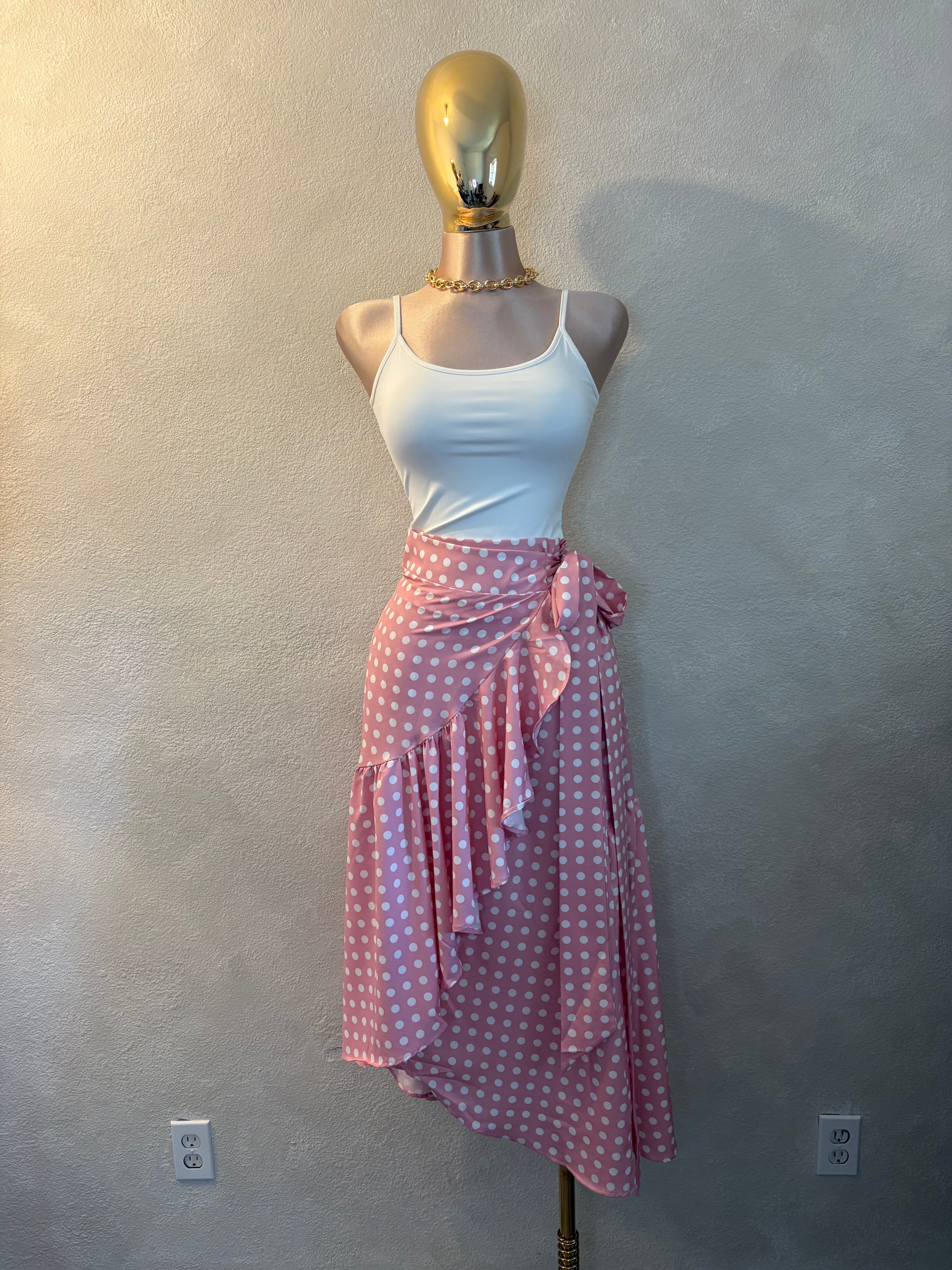 Polka Pink Skirt