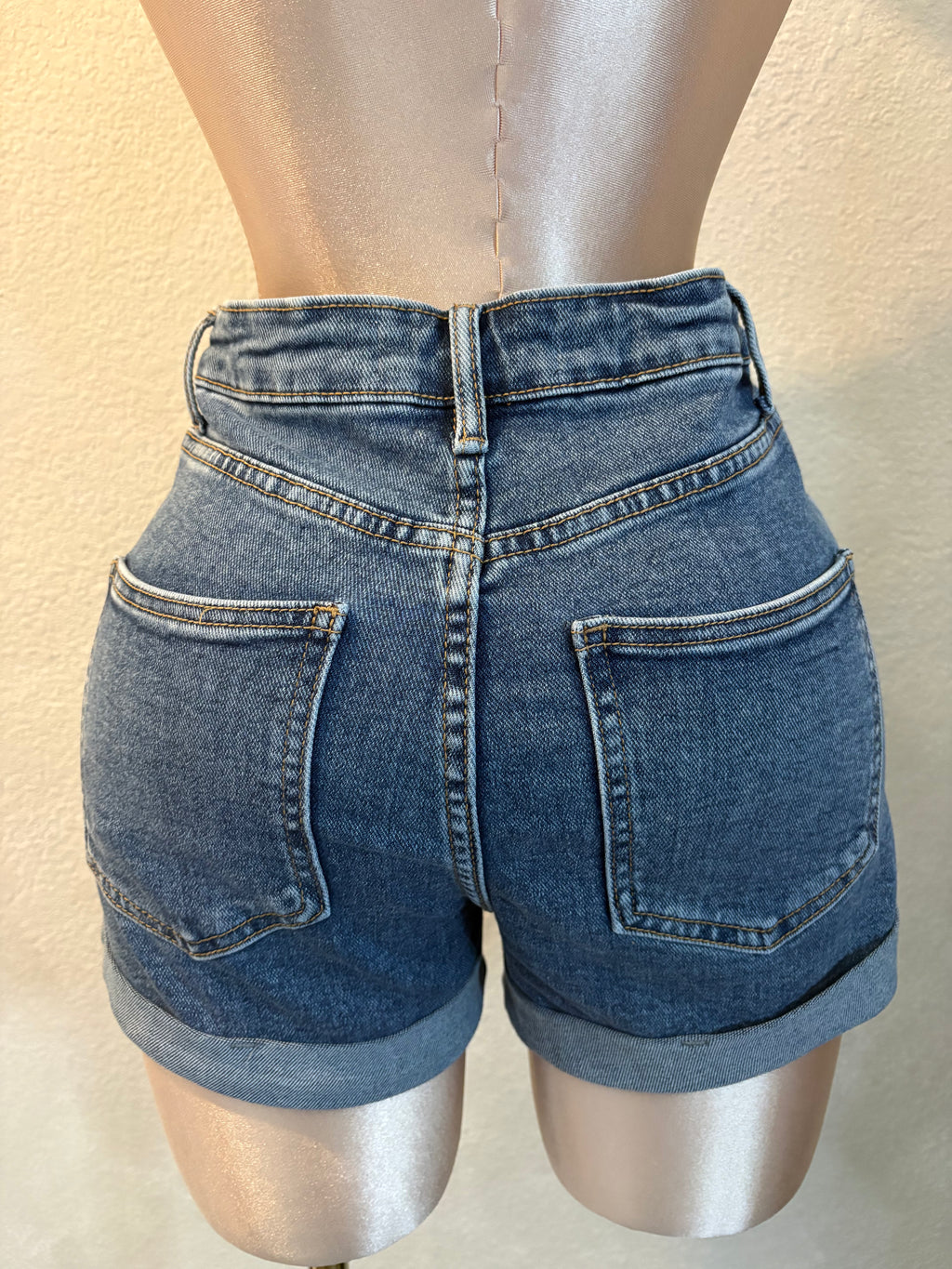 Denim Flower Short
